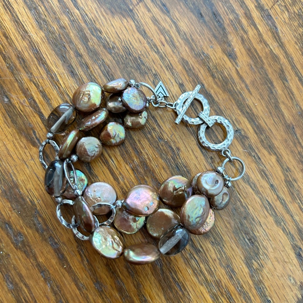 Silpada Copper Coun Multi-Strand Pearl Bracelet
